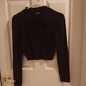 Black Cropped Sweater- NWOT